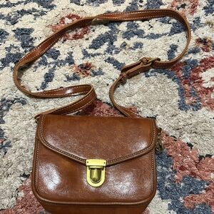 Brown Leather Crossbody Bag